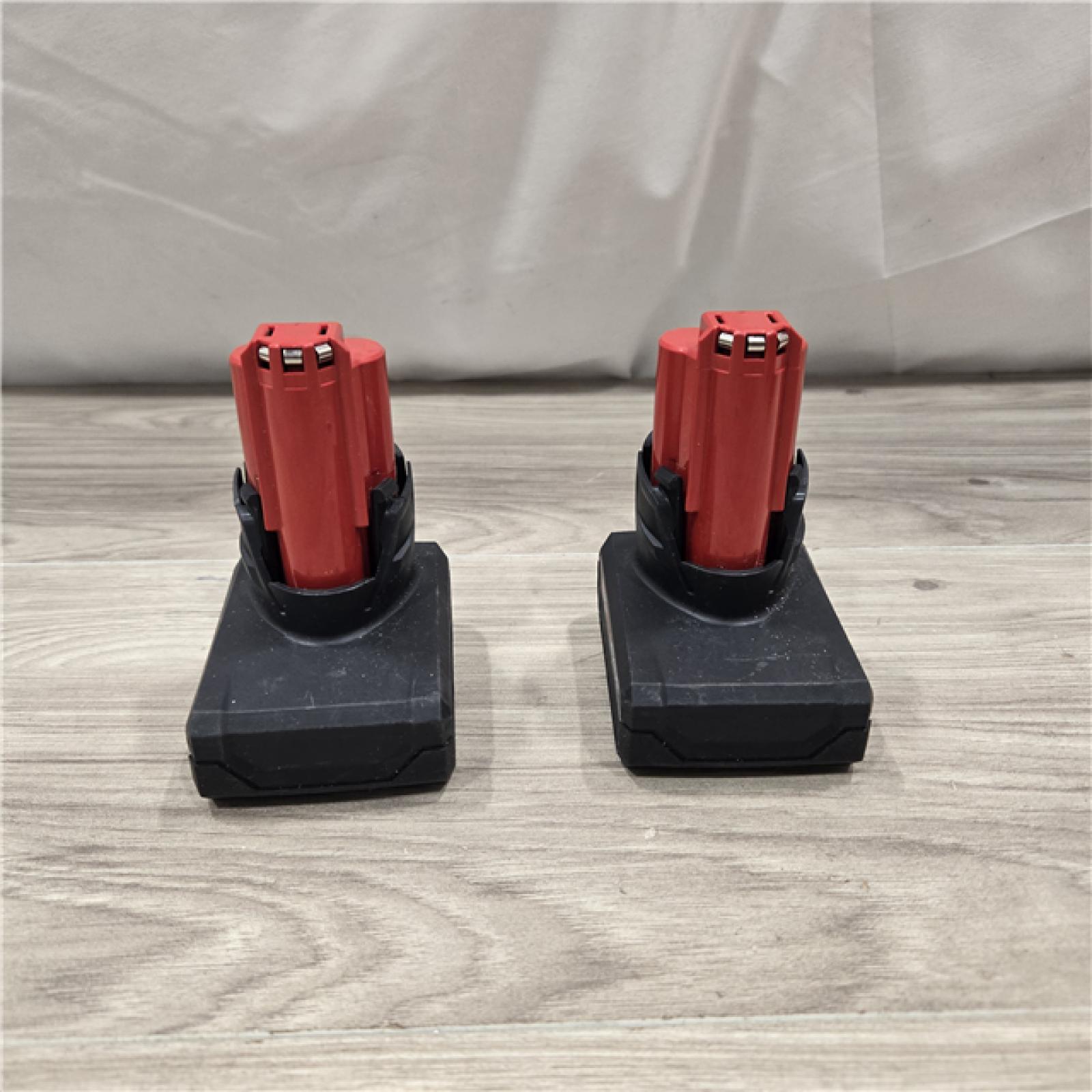 AS-IS Milwaukee M12 12V Lithium-Ion XC High Output 5.0 Ah Battery Pack (2-Pack) Starter Kit