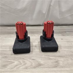 AS-IS Milwaukee M12 12V Lithium-Ion XC High Output 5.0 Ah Battery Pack (2-Pack) Starter Kit