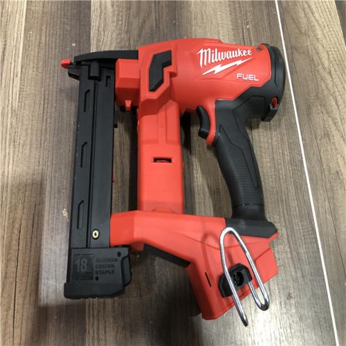 AS-IS Milwaukee  FUEL 18-Volt Lithium-Ion Brushless Cordless 18-Gauge 1/4 in. Narrow Crown Stapler (Tool-Only)