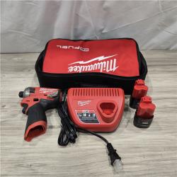 AS-IS Milwaukee M12 FUEL SURGE 12V  Cordless 1/4 in. Hex Impact Driver Compact Kit