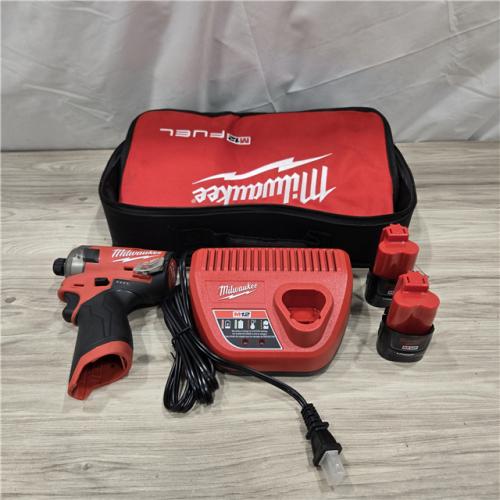 AS-IS Milwaukee M12 FUEL SURGE 12V  Cordless 1/4 in. Hex Impact Driver Compact Kit