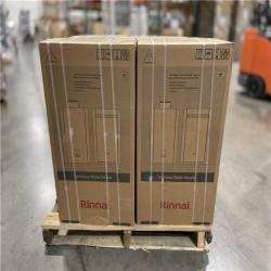 DALLAS LOCATION- NEW!- Rinnai 8.5 GPM 180 000 BTU Interior Propane Gas Tankless Water Heater PALLET (6 UNITS)