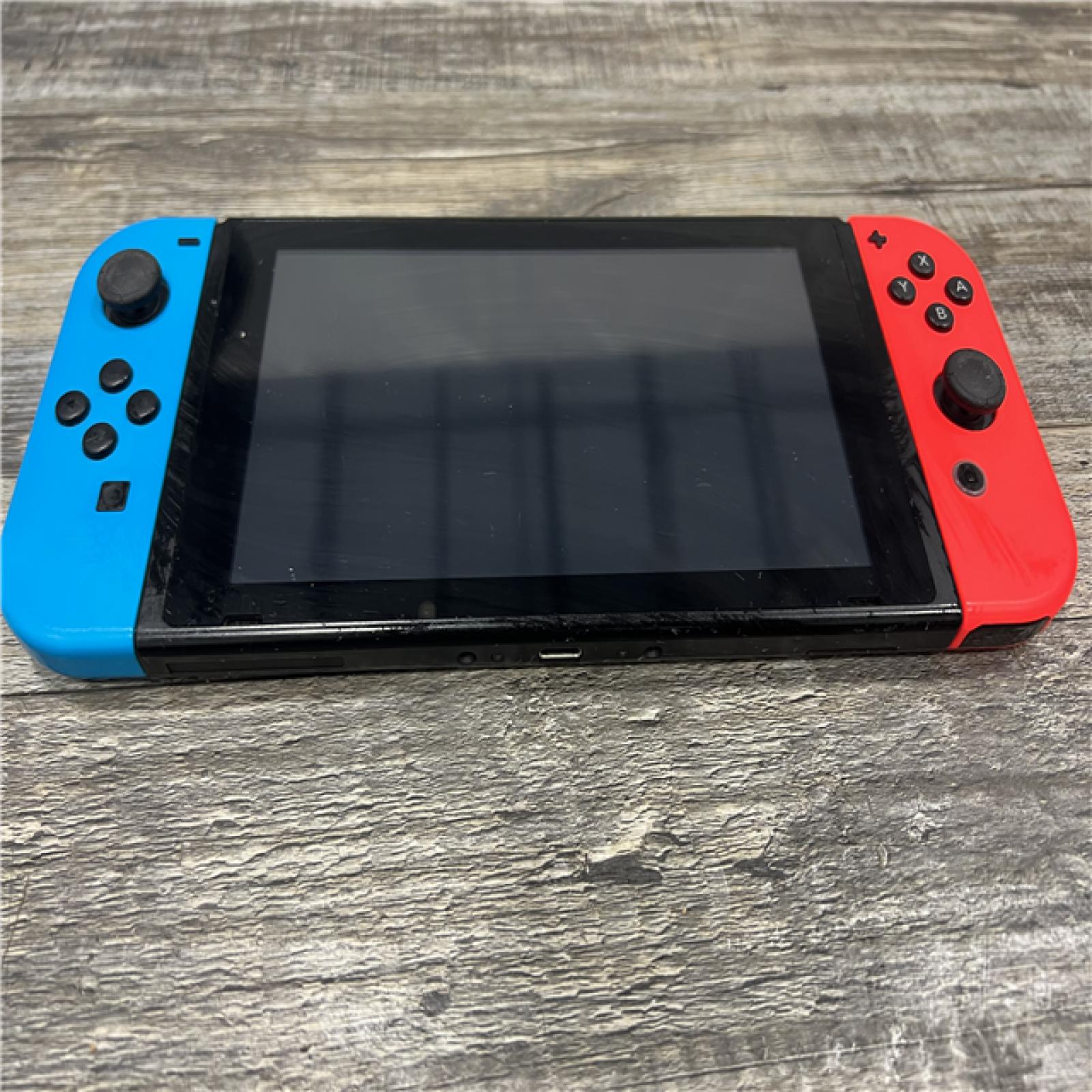 AS-IS Nintendo Switch - Neon Red & Neon Blue Joy-Con
