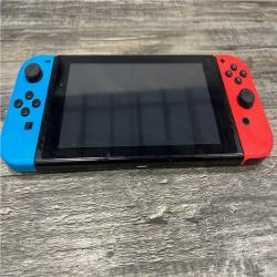 AS-IS Nintendo Switch - Neon Red & Neon Blue Joy-Con