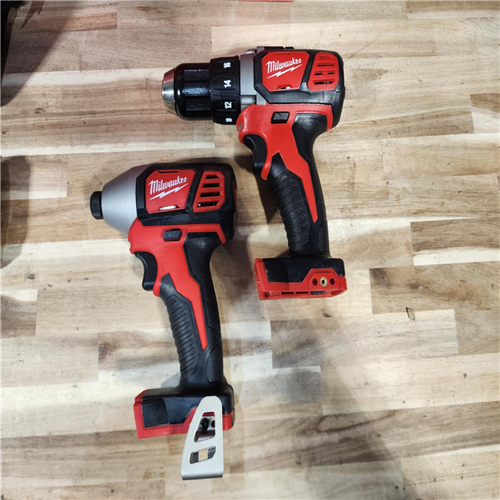 HOUSTON LOCATION - AS-IS Milwaukee  18V Lithium-Ion Cordless Drill Driver/Impact Driver Combo Kit