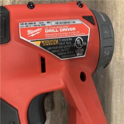 AS-IS Milwaukee FUEL 12V Lithium-Ion Brushless Cordless 4-in-1 Installation 3/8 in. Drill Driver with 4 Tool Head (Tool-Only)