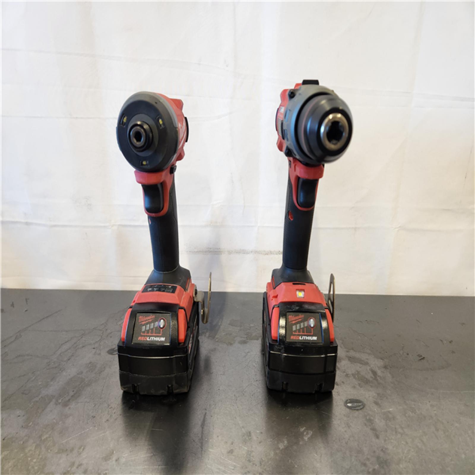 AS-IS- Milwaukee FUEL 18V Lithium-Ion Brushless Cordless Hammer Drill and Impact Driver Combo Kit