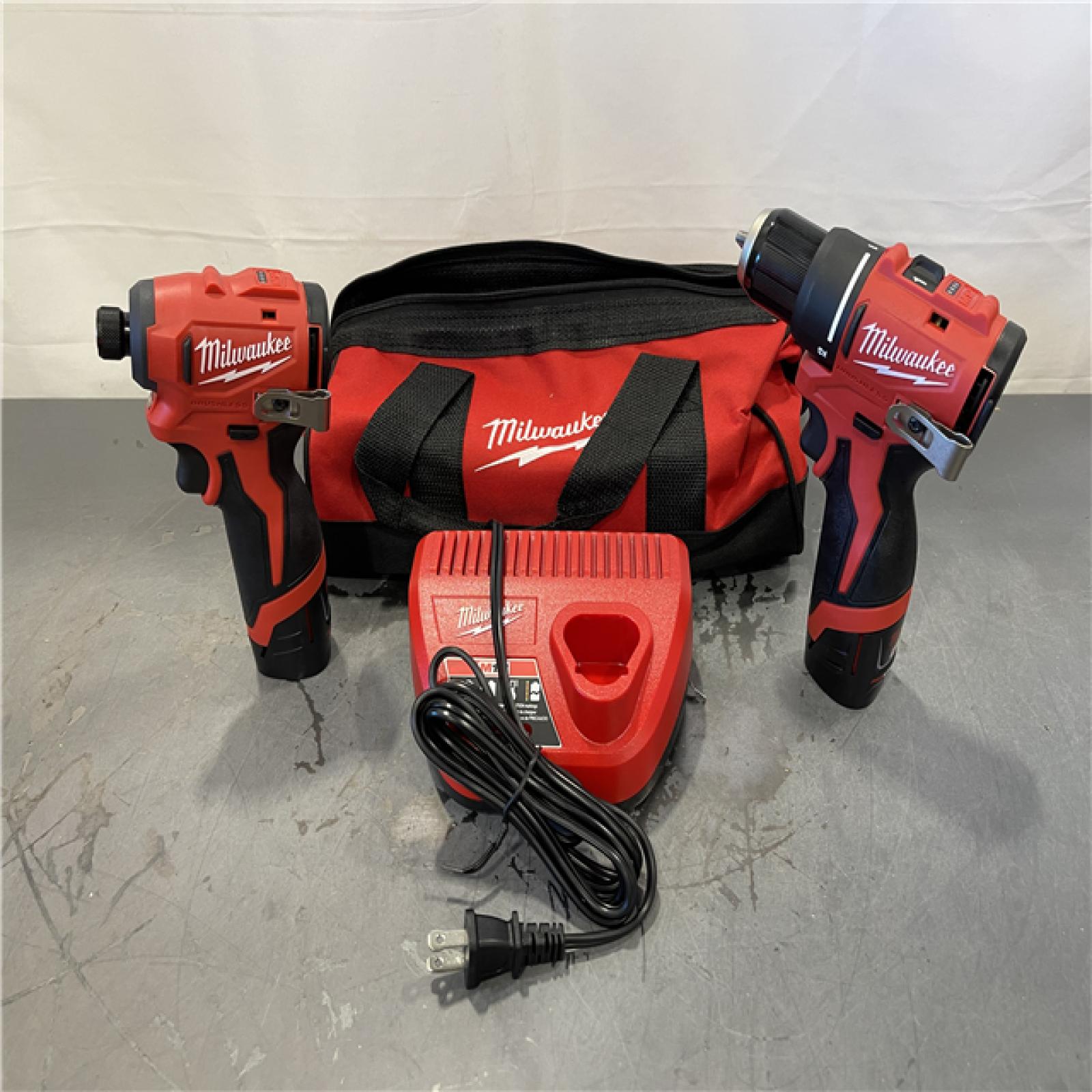 AS-IS - Milwaukee M12 12-Volt Lithium-Ion Brushless Cordless Subcompact Drill and Impact Driver Combo Kit
