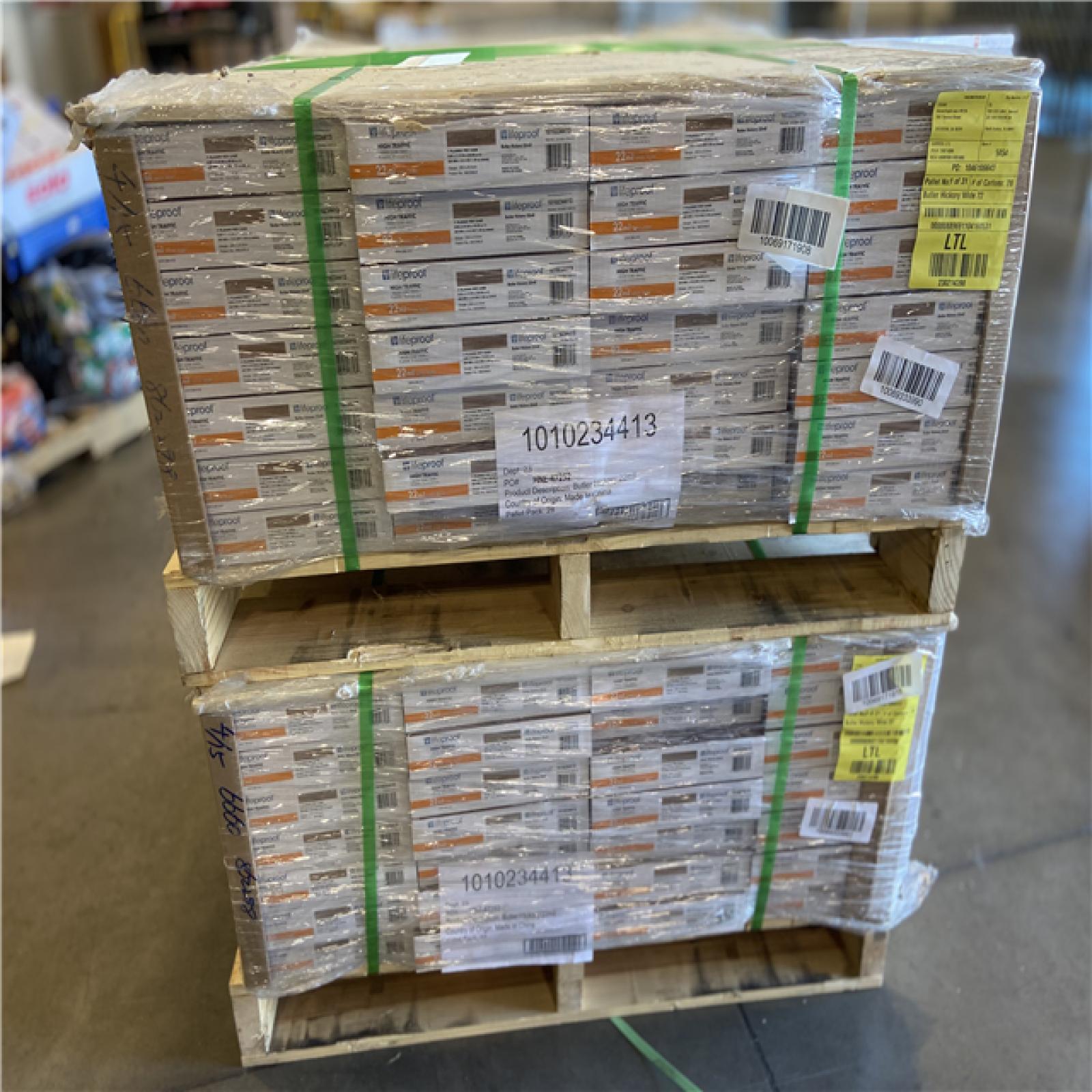 DALLAS LOCATION - Lifeproof Butler Hickory 22 MIL x 8.7 in. W x 48 in. L Click Lock Waterproof Luxury Vinyl Plank Flooring (20.1 sq. ft./Case) - 56 CASES