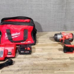 HOUSTON LOCATION - AS-IS Milwaukee M18 1/2 in. Cordless Brushless High Torque Impact Wrench Kit (Battery & Charger)