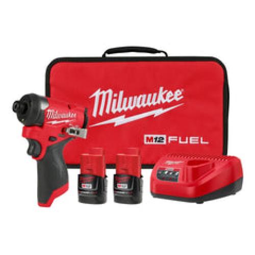 NEW - Milwaukee FUEL 12V Lithium-Ion Brushless Cordless 1/4 in. Hex Impact Driver Kit
