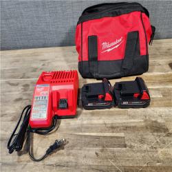 HOUSTON LOCATION - AS-IS Milwaukee 18V Cordless Brushed 2-Tool Drill/Driver and Impact Driver Kit