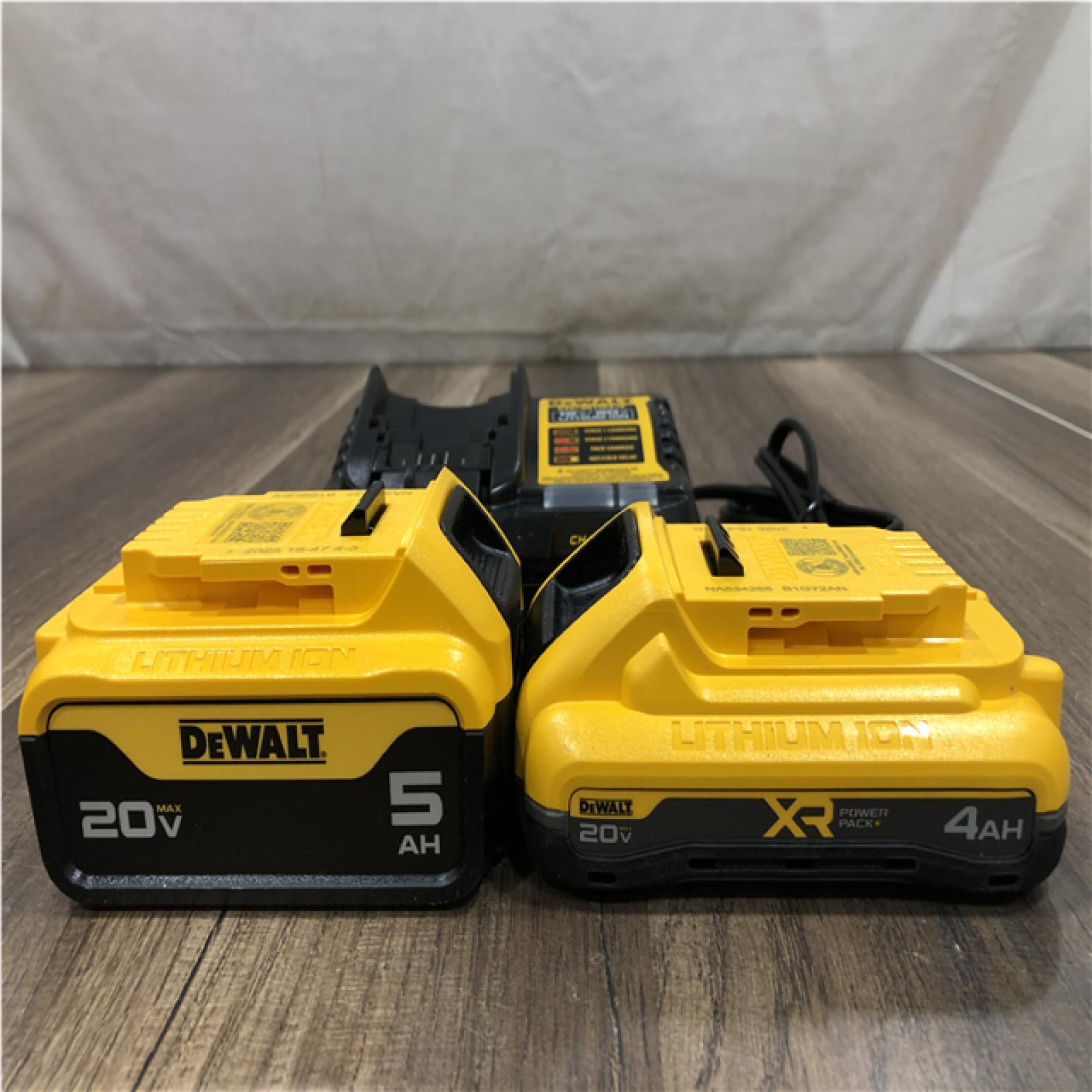 AS-=IS DEWALT 20V MAX Lithium-Ion Starter Kit with 4.0 Ah and 5.0 Ah Batteries and Charger