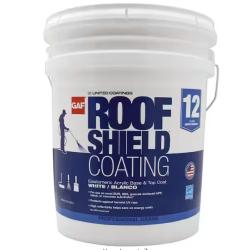 DALLAS LOCATION - GAF RoofShield Top Coat 5 Gal. White Acrylic Reflective Elastomeric Roof Coating PALLET-(36 UNITS)