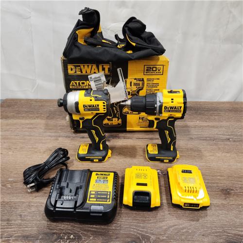 AS-IS DeWalt 20V MAX ATOMIC Cordless Brushless 2 Tool Compact Drill and Impact Driver Kit