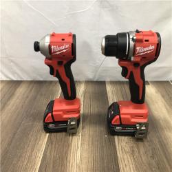 AS-IS Milwaukee 18V Lithium-Ion Brushless Cordless Compact Drill/Impact Combo Kit