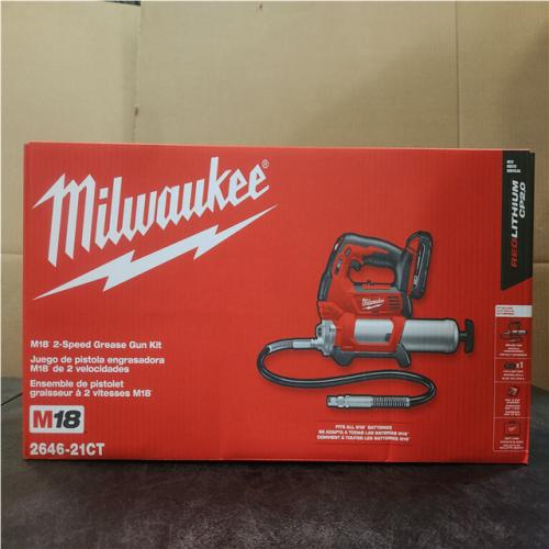 Phoenix NEW Milwaukee M18 18V Lithium-Ion Cordless Grease Gun 2-Speed with (1) 1.5Ah Batteries, Charger, Tool Bag (SEALED)