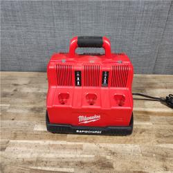 HOUSTON LOCATION - AS-IS Milwaukee 12-Volt/18-Volt Lithium-Ion Multi-Voltage 6-Port Sequential Rapid Battery Charger