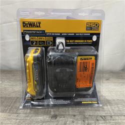 NEW - DEWALT 20V MAX XR POWERSTACK Lithium-Ion Battery Starter Kit with 1.7Ah Battery and Charger