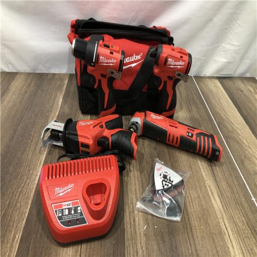 AS-IS Milwaukee 12V Lithium-Ion Brushless Cordless Subcompact Drill and Impact Driver Kit