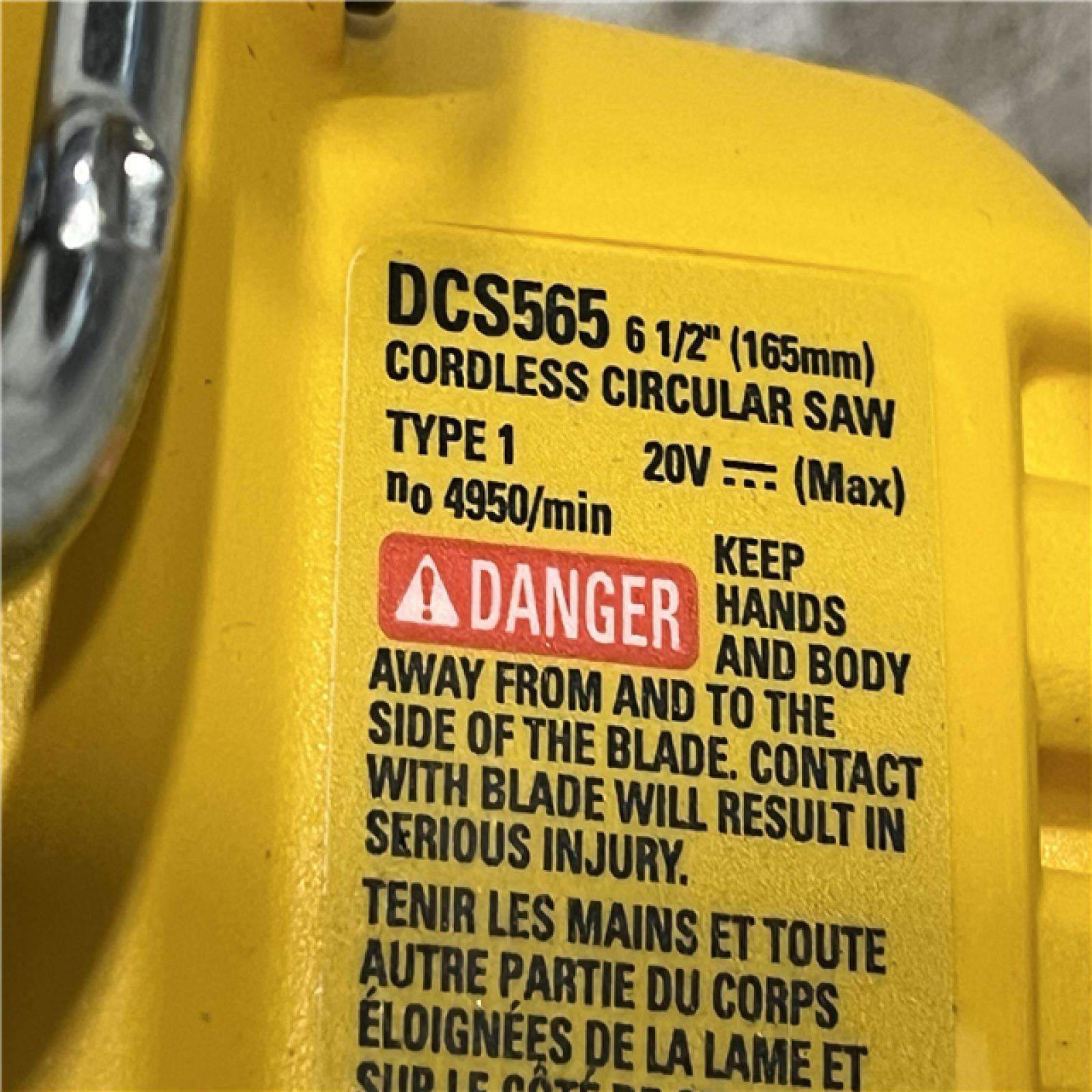 AS-IS DEWALT 20V MAX Cordless Brushless 6-1/2 in. Sidewinder Style Circular Saw (Tool Only)