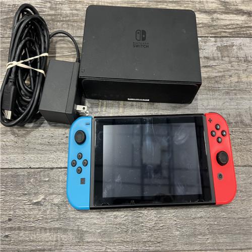 AS-IS Nintendo Switch with Neon Blue and Neon Red Joy-Con