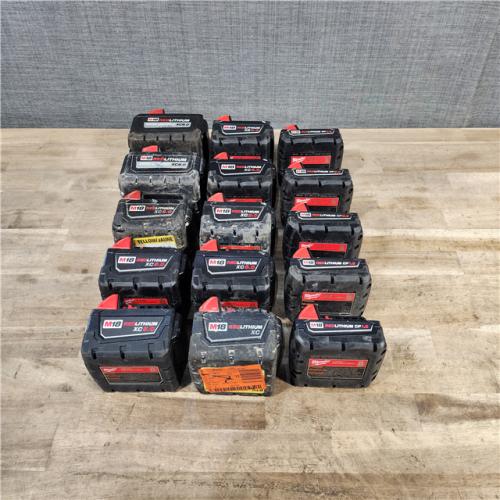 HOUSTON LOCATION - AS-IS MILWAUKEE BATTERY PACK QTY - 15