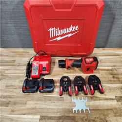 HOUSTON LOCATION - AS - IS Milwaukee 18V Lithium-Ion Cordless Short Throw Press Tool with 3 PEX Crimp Jaws Kit