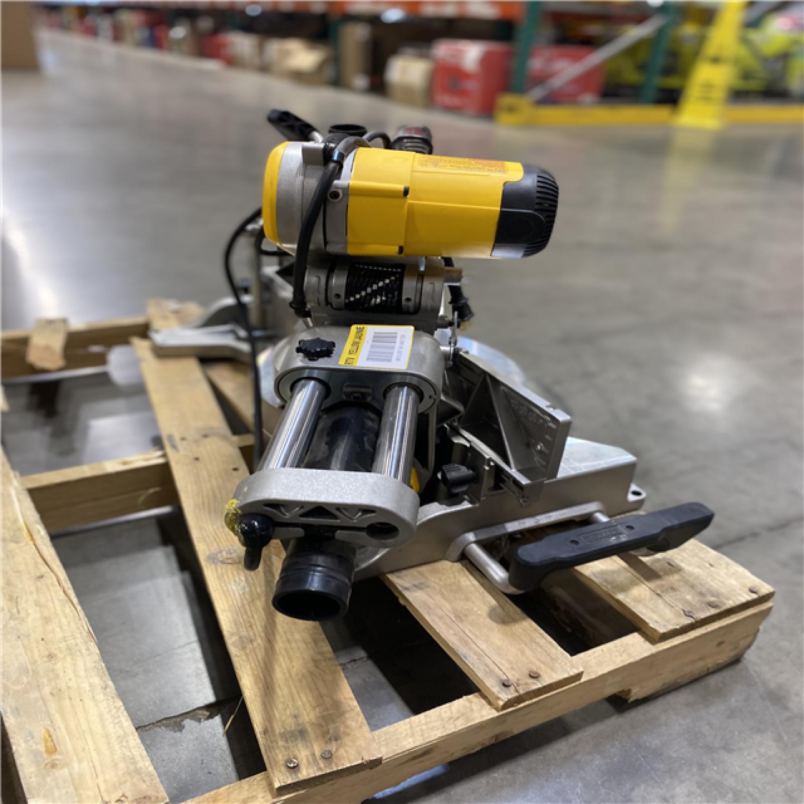 As-Is- DEWALT 15 Amp Corded 12 in. Double Bevel Sliding Compound Miter Saw