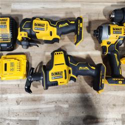 HOUSTON LOCATION - AS-IS (APPEARS LIKE NEW) DEWALT ATOMIC 20-Volt Lithium-Ion Cordless Brushless (4-Tool) Combo Kit