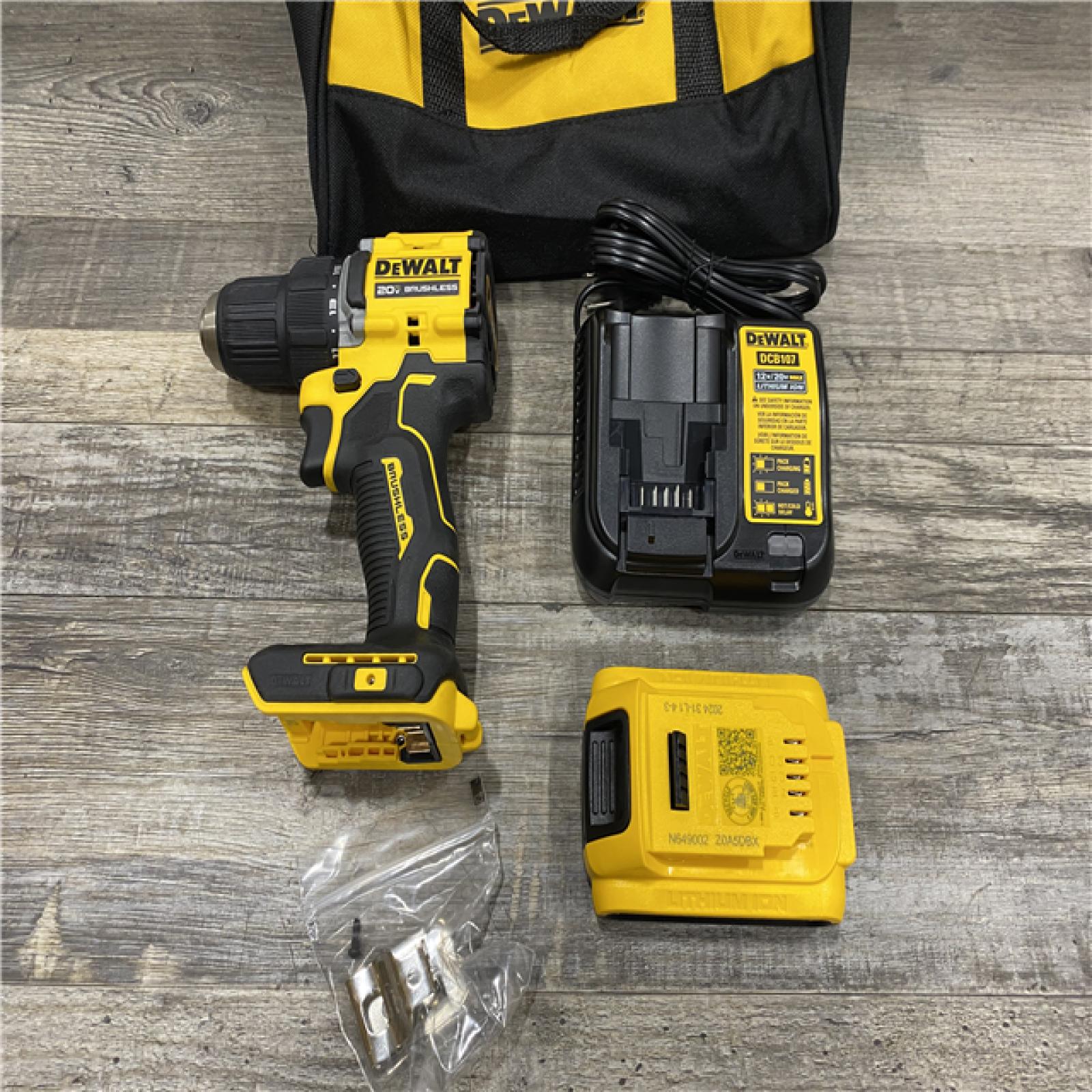 AS-IS DEWALT Atomic 20V Lithium-Ion Cordless Compact 1/2 in. Drill/Driver Kit