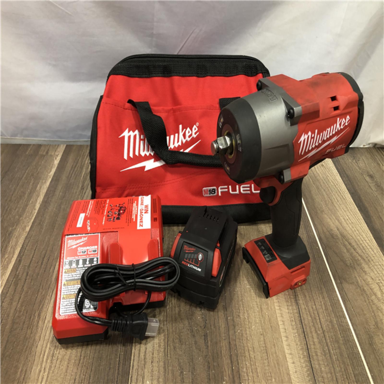 AS-IS Milwaukee FUEL 18V Lithium-Ion Brushless Cordless 1/2 in. Impact Wrench w/Friction Ring Kit