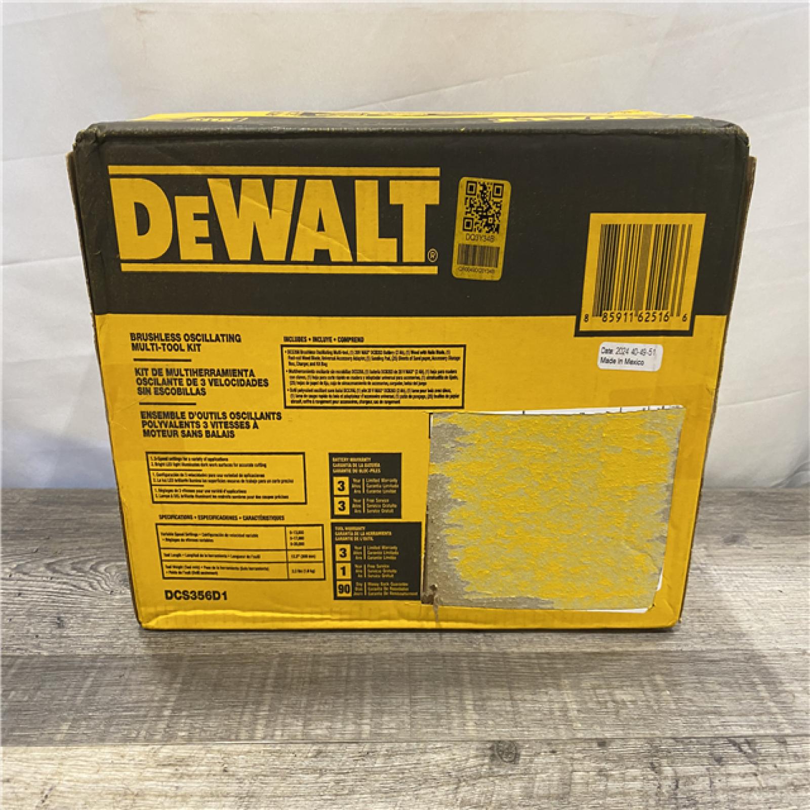 NEW - DEWALT 20V MAX XR Cordless Brushless 3-Speed Oscillating Multi Tool Kit