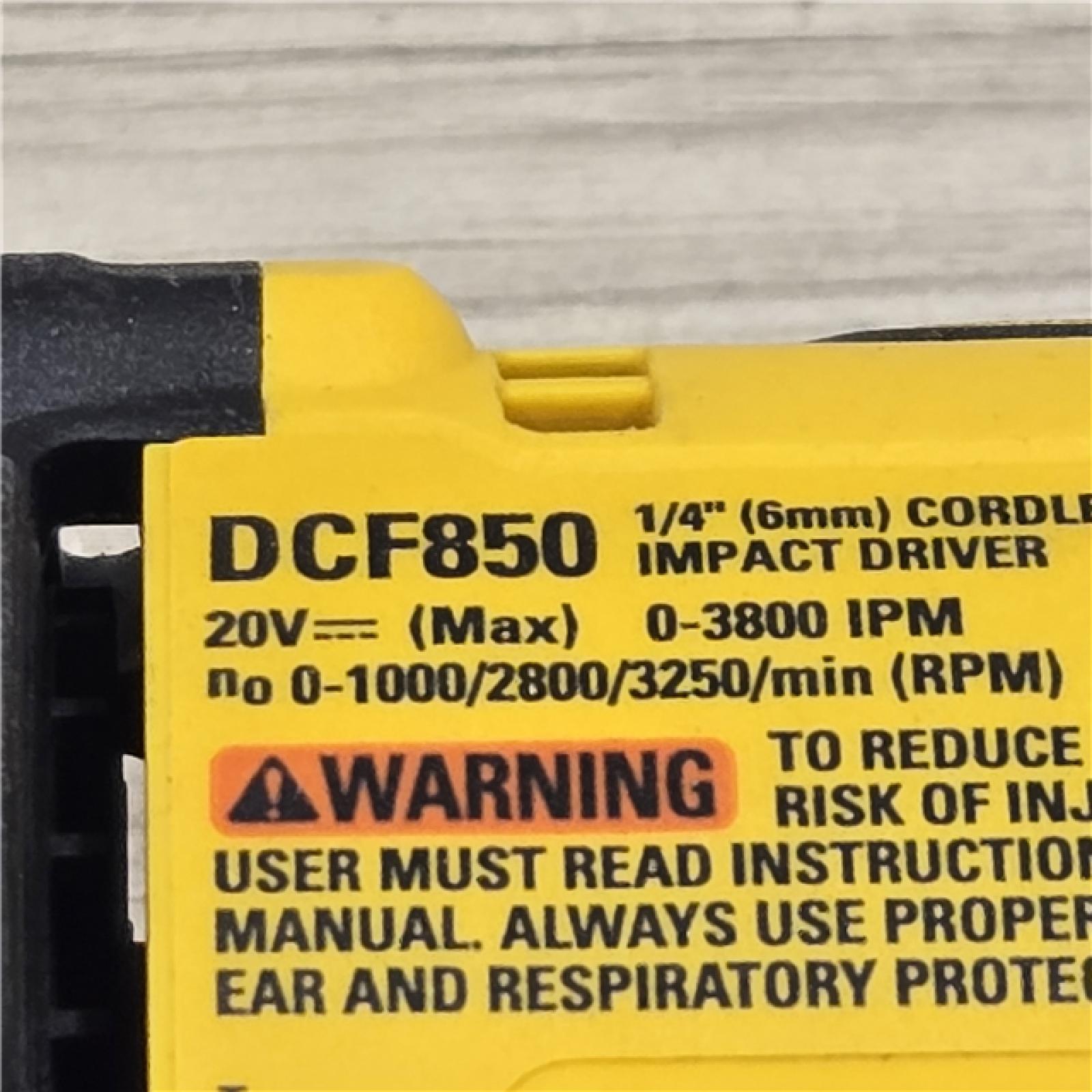 AS-IS DeWalt DCF850B 20V Cordless Compact 1/4 Impact Driver (Tool Only)