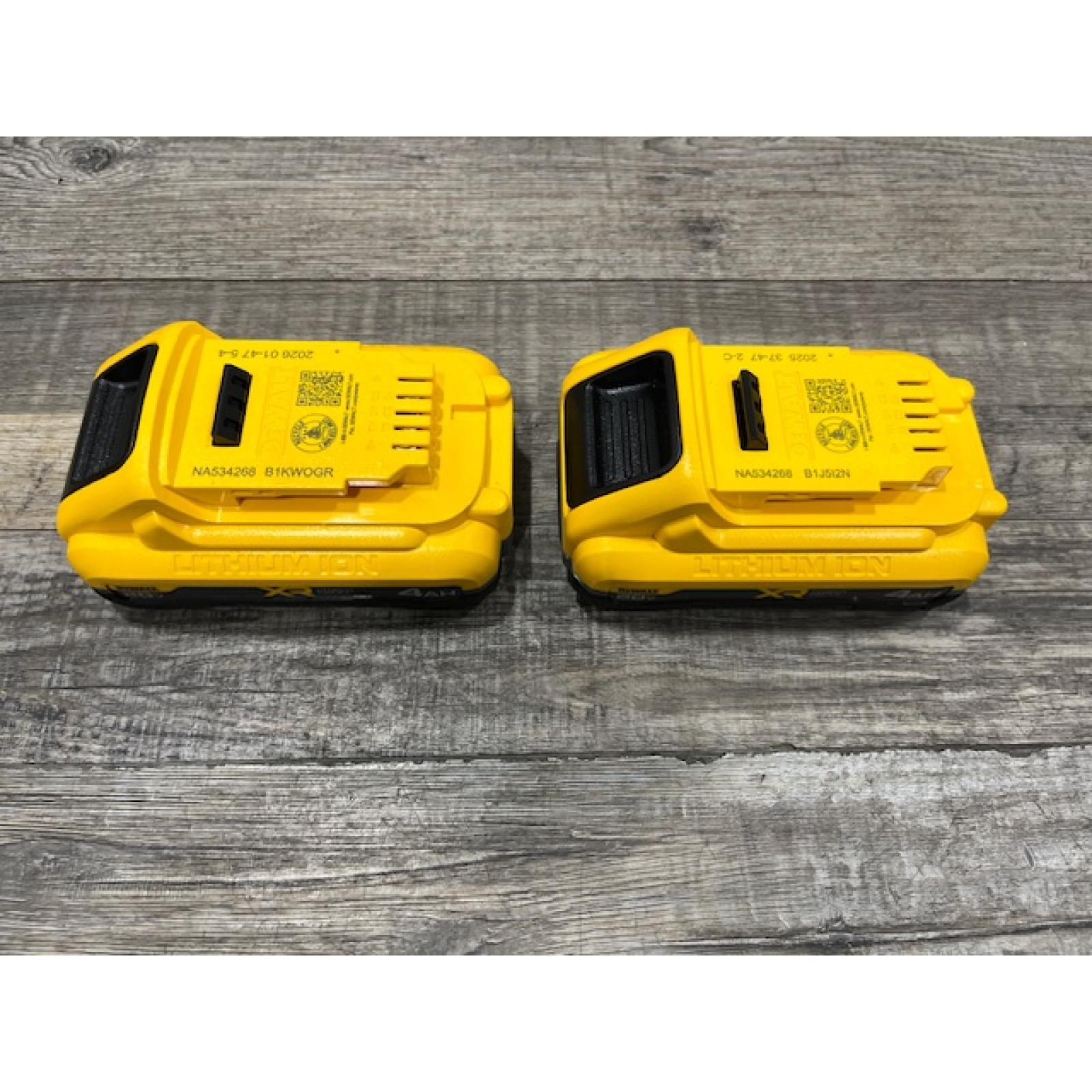 AS-IS DEWALT 20V MAX XR Lithium-Ion 4.0 Ah Battery Packs (2-Pack)