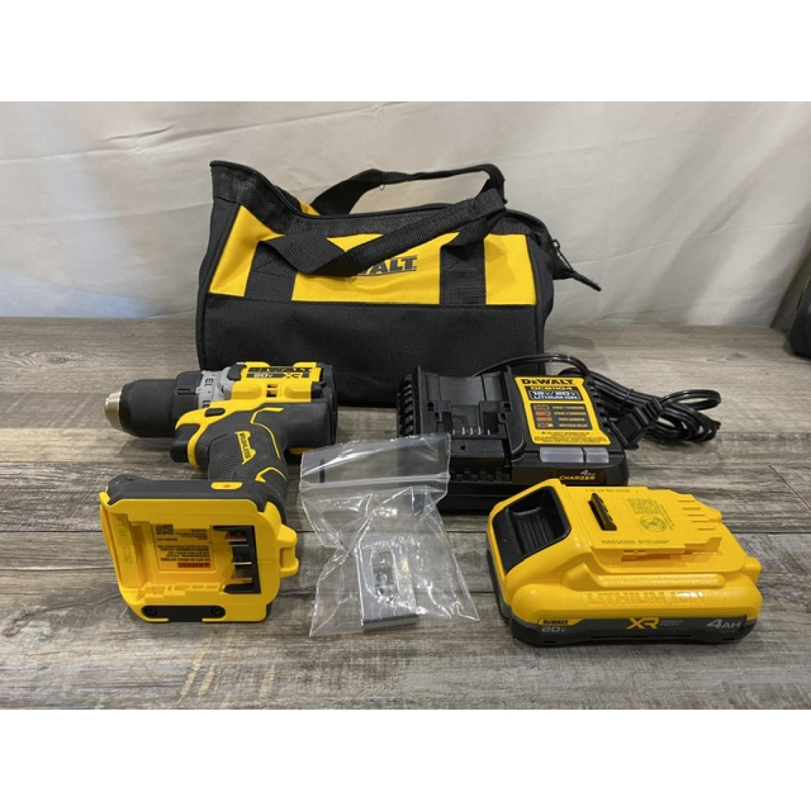 AS-IS DEWALT 20V XR Lithium-Ion Cordless Brushless 1/2 in. Drill/Driver Kit
