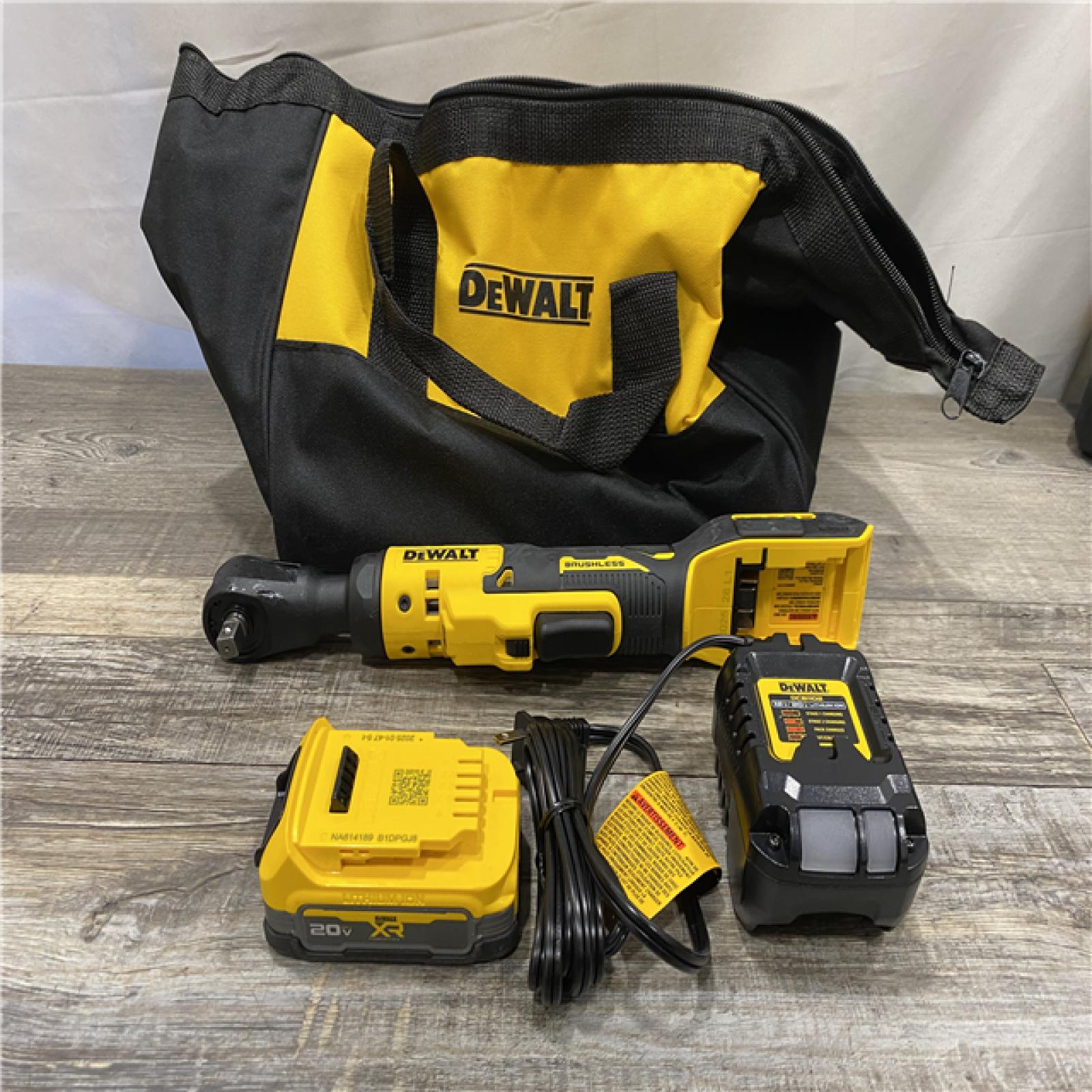 AS-IS DEWALT 20-Volt Lithium-Ion Cordless 3/8 in. Ratchet Kit