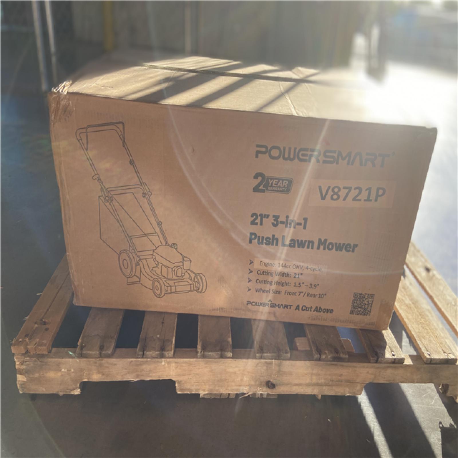 DALLAS LOCATION - PowerSmart 21 in. 3-in-1 Gas Push Lawn Mower