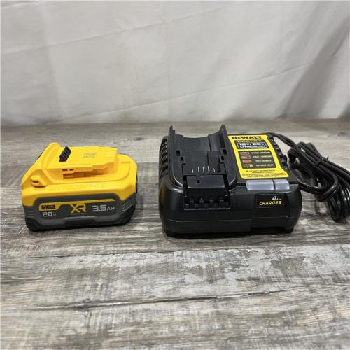 AS-IS DEWALT 20V MAX XR POWERSTACK Lithium-Ion Battery Starter Kit with 3.5Ah Battery and Charger