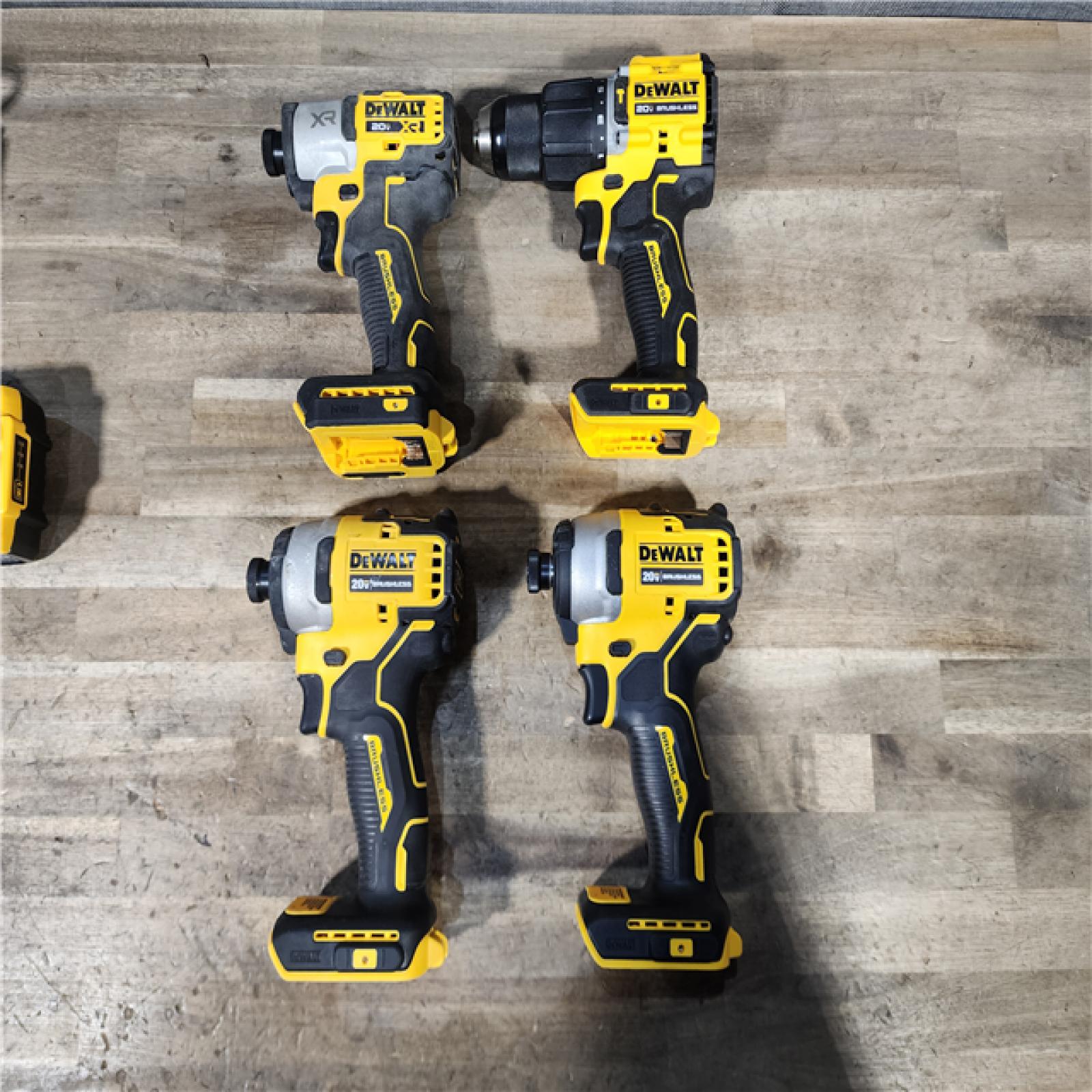 HOUSTON LOCATION - AS-IS DEWALT 4 TOOL COMBO KIT W/ (2) BATTERY & CHARGER