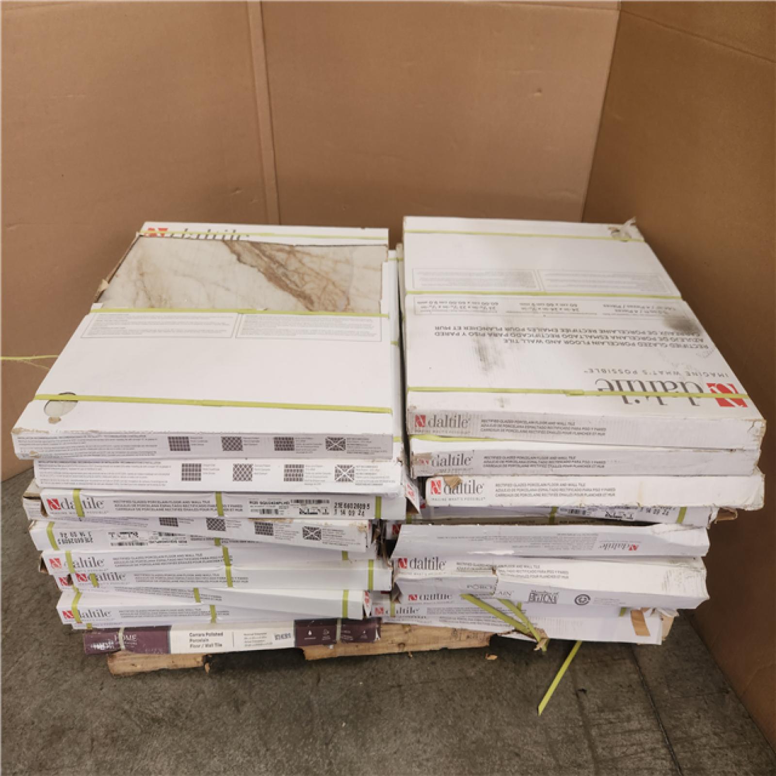 Phoenix Daltile Rivermont Oro 24 in. x 24 in. Polished Porcelain Stone Look Floor and Wall Tile (325 sq. ft./22 case)