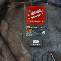 AS-IS- Milwaukee Men's Large 12-Volt Lithium-Ion Cordless Black Heated Jacket Hoodie Kit