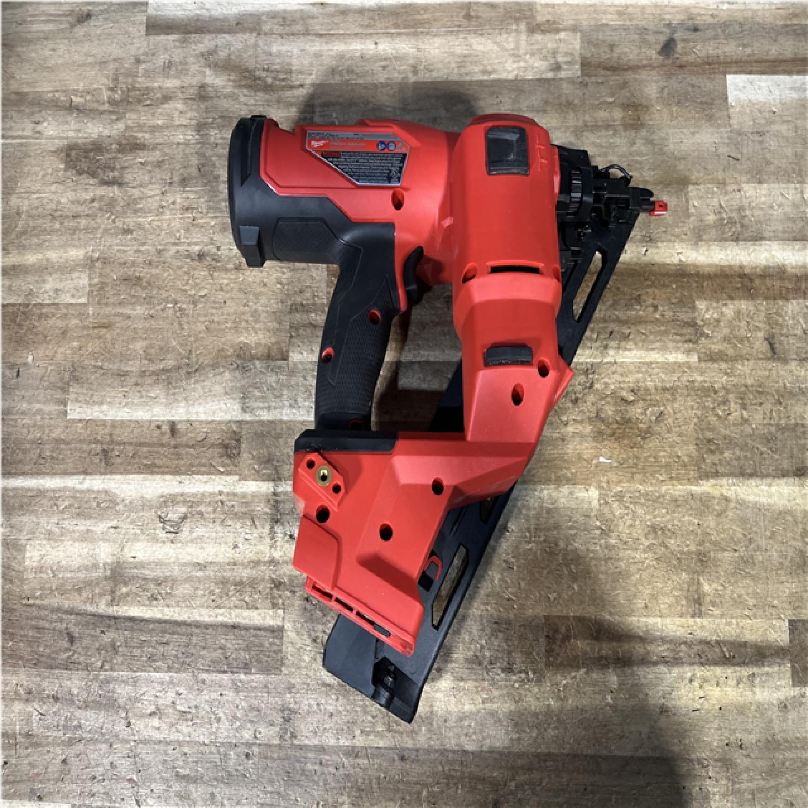 Houston Location AS-IS Milwaukee FUEL 18V Lithium-Ion Brushless Cordless Gen II 15-Gauge Angled Nailer (Tool-Only)