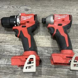 AS-IS Milwaukee 18-Volt Lithium-Ion Brushless Cordless Compact Hammer Drill/Impact Combo Kit