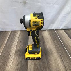 AS-IS DEWALT Atomic 20V Max Lithium-Ion Brushless Cordless Compact 1/4 in. Impact Driver Kit