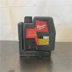 AS-IS- MILWAUKEE 100 ft. REDLITHIUM Lithium-Ion USB Green Rechargeable Cross Line Laser Level (TOOL ONLY)
