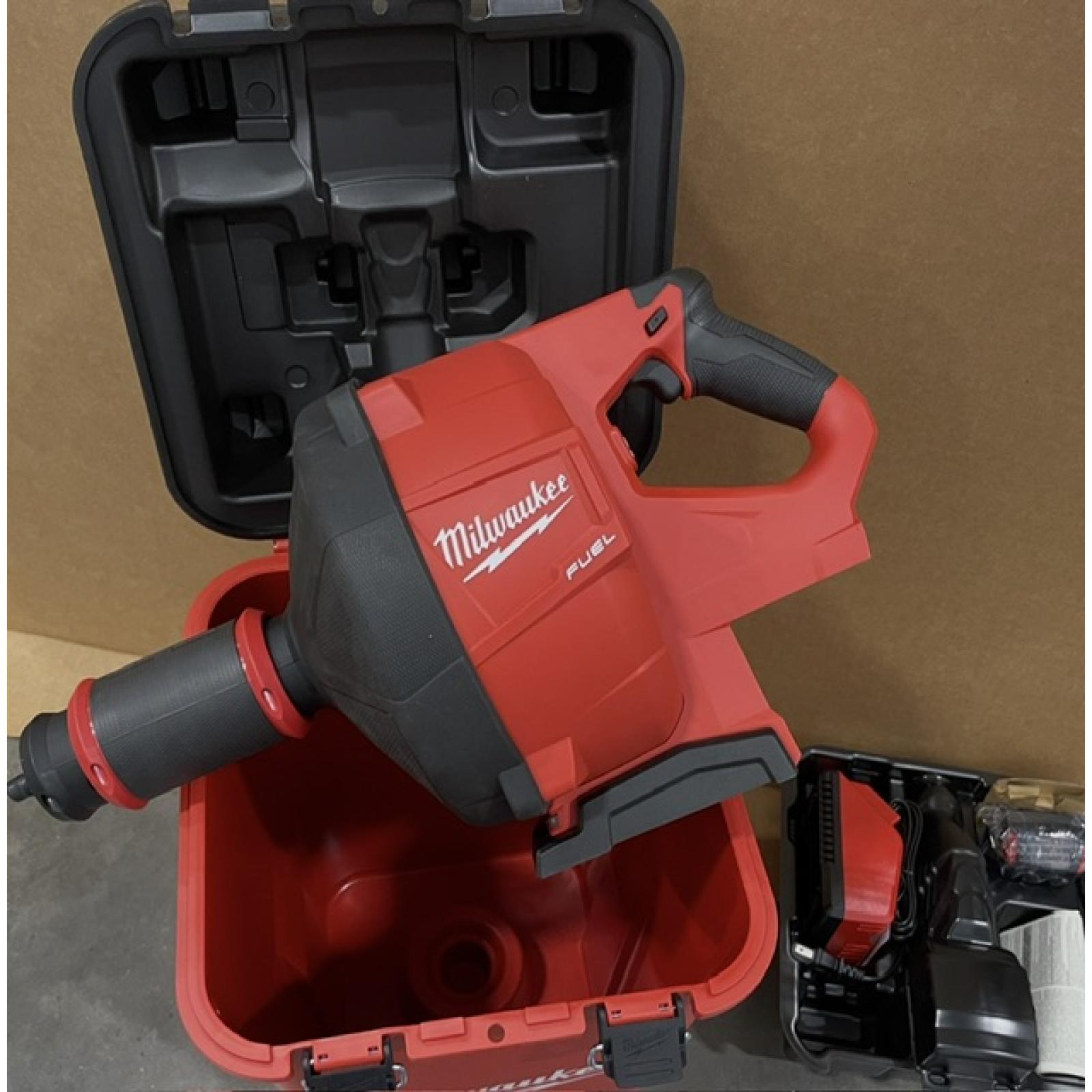 AS-IS Milwaukee FUEL 18-Volt Lithium-Iron Cordless Plumbing Drain Snake Auger Kit