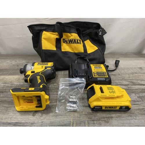 AS-IS DEWALT Atomic 20V Max Lithium-Ion Brushless Cordless Compact 1/4 in. Impact Driver Kit