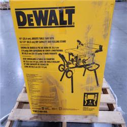 CALIFORNIA AS-IS DEWALT 10 (25.4mm) JOBSITE TABLE SAW WITH 32-1/2 (82.5cm) RIP CAPACITY AND ROLLING STAND
