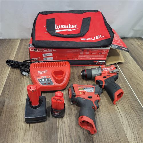 AS-IS Milwaukee 3497-22 12V Brushless Hammer Drill and Impact Driver Combo Kit